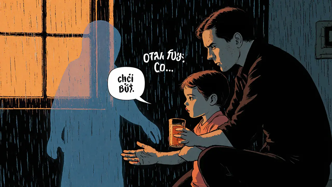 Rodič podává dítěti džus, když poprvé řekne &quot;Chci&quot; — stín minulého opakování zmizí.