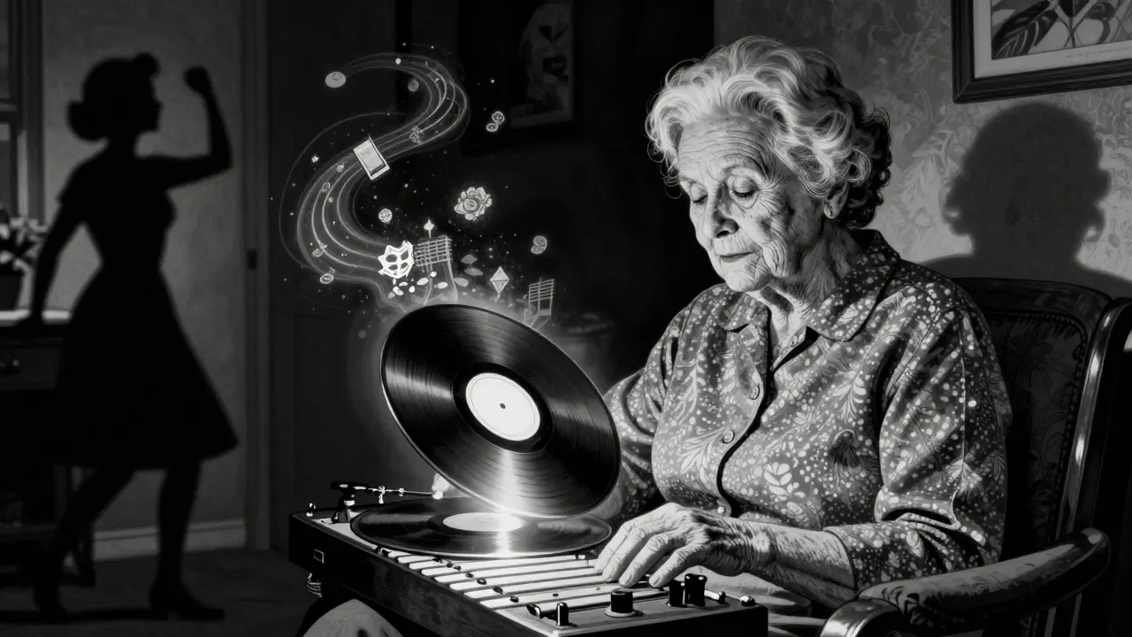 Stará žena s Alzheimerem si připomíná minulost skrze hudební noty.